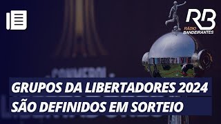 Veja o resultado do sorteio dos grupos da Libertadores 2024  O Pulo do Gato [upl. by Nayt]