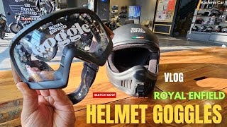 New Royal Enfield Riding Goggles for My Helmet  Vlog  Will They Fit [upl. by Merkley768]