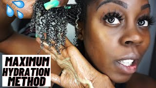 MAXIMUM HYDRATION METHOD MY 4C HAIR CURL DEFINITION IS SO BOMB [upl. by Munro]