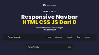 Tutorial HTML CSS JS  Membuat Responsive Navbar [upl. by Carlynne]