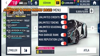 Asphalt 9 Legends Mod menu 2023 [upl. by Meehaf]