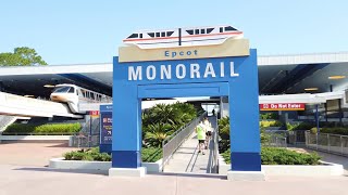 Disney Monorail Complete Ride Experience to EPCOT from WDW TTC · Walt Disney World 4K [upl. by Anawat]