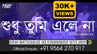 Sudhu Tumi Ele Na  Cactus  Covered by Rupams DNA  Live Band 2024 [upl. by Cohette]