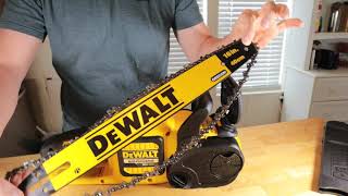 How to Install Chain and Bar  Dewalt 60v Electric Chainsaw DCCS670X1 [upl. by Elvia]