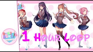 EXTENDED Doki Doki Literature Club  Main Theme OST  1 HOUR LOOP [upl. by Kipper]