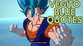 Vegito Blue Quotes amp Interactions Dragon Ball Sparking ZERO Quotes amp Interactions [upl. by Ynoble]