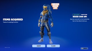 NEW Never Give Up EMOTICON  Fortnite Code Redeem [upl. by Redvers689]