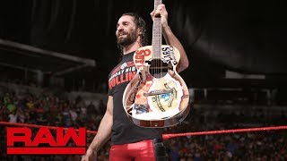 Seth Rollins destroys Elias prized guitar Raw June 11 2018 [upl. by Galer371]