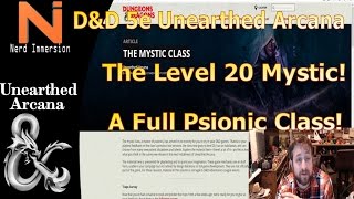 DampD 5e  Unearthed Arcana  The Mystic  Nerd Immersion [upl. by Ttnerb]