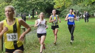 Senior Women Kent Cross Country League at Swanley 12102019 [upl. by Serle864]