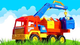 Spielzeugautos für Kinder Müllwagen und Lastwagen Lehrreiche Videos [upl. by Eugor108]