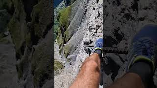 Difficult and Dangerous Via Ferrataviaferrata extreme dangerous climbing insane shorts foryou [upl. by Etnelav563]