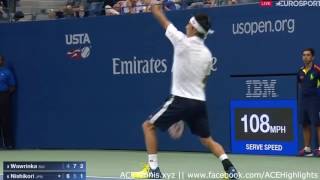 Stan Wawrinka vs Kei Nishikori  US Open SF 2016 Highlights HD [upl. by Eiramannod]