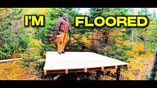 IM FLOORED BUILDING MY OFF GRID REMOTE HOT TENT FLOOR AND A BOIL UP [upl. by Maze]