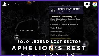 Solo Legend Lost Sector Aphelions Rest Destiny 2 [upl. by Oisorbma]