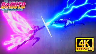 Sarada VS Chocho Full Fight 4K Ultra HD 60 FPS  Boruto episode 225 [upl. by Eintirb387]