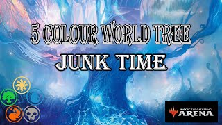 Junk Time w 5 Colour Yorion World Tree  MTG Arena  Standard BO1 amp BO3 [upl. by Akcirderf]