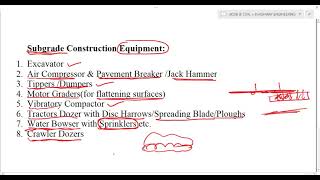 ROAD SUBGRADE SUBGRADE EQUIPMENTS PREPARATION OF SUBGRADE HIGHWAY ENGINEERING PART 15 [upl. by Terrill]