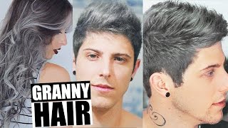 COMO PINTAR O CABELO DE CINZAGRANNY HAIR Com tinta [upl. by Martie]