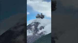 Acatenango hike with Fuego eruption 🌋🇬🇹 4km high volcano with 40 less oxygen at the top hiking [upl. by Yuri]