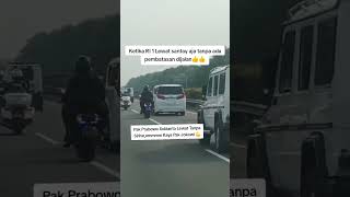 Rombongan RI 1 Presiden Prabowo Lewat Tol Jagorawi prabowo [upl. by Schuyler]