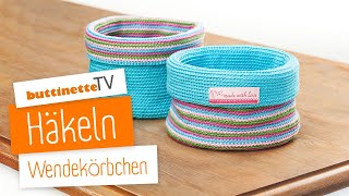 Körbchen häkeln  Tutorial  buttinette TV HÄKELN [upl. by Bueschel66]