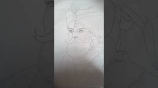 Chhatrapati Shivaji Maharaj ❤enjoying sketch viral [upl. by Ivar]