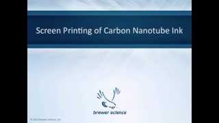 Carbon Nanotube Inks Screen Printing [upl. by Lash]