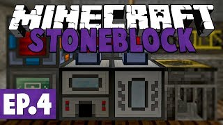 Minecraft StoneBlock  Storage Scanner amp Ore Processing 4 Modded Questing Survival [upl. by Tyre]