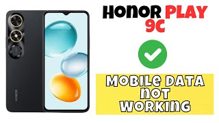 How to Fix Mobile Data not Working Honor Play 9c latest [upl. by Eecal]