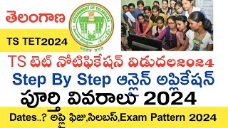 TS TET 2024 APPLY ONLINE APPLICATION STEP BY STEP PROCESS IN TELUGU  TG TET NOTIFICATION 2024 [upl. by Wivina195]