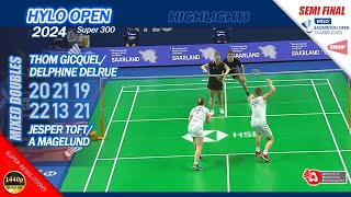 Thom Gicquel  Delphine Delrue vs Jesper Toft  Amalie Magelund  Hylo Open 2024  SF XD Highlights [upl. by Ailekahs]