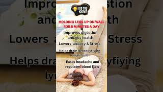 Amazing benefits of holding your legs up on the wall  healthtips [upl. by Yrem97]