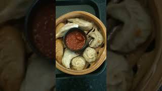 HOT momos  Bamboo steamer box momos 😯 Veg Momos  shorts [upl. by Adamis]