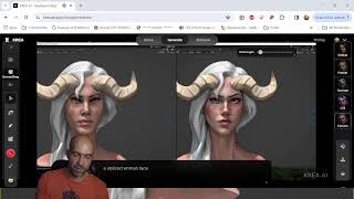 Sculpting in Blender with AI refining on the side and Artstation reviews [upl. by Benildas]