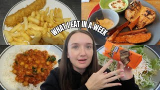 A REALISTIC WHAT I EAT IN A WEEK as a girl who cant cook [upl. by Naresh]