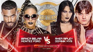 WWE 2K23  Mixed Gender Tag Team Match  Montez Ford Bianca Belair VS Rhea Ripley Dominik Mysterio [upl. by Clarissa794]