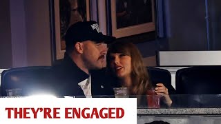 Taylor Swift shows off engagement ring on date with Travis at Yankees stadium [upl. by Nolyarg632]