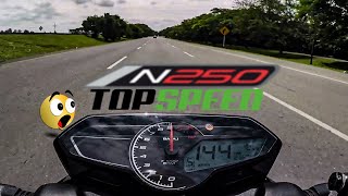 Pulsar N250 Top speed Velocidad Máxima 😱🚀 [upl. by Bearnard]