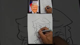 Donald Trump Cartoon 🎨🖌️ PoliticalSatire Art [upl. by Aihsatal614]