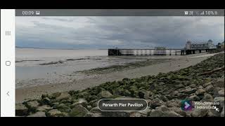 Penarth Pier at low water fishing mark [upl. by Mallorie]