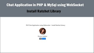 Chat Application in PHP amp MySql using WebSocket  Install Ratchet Library [upl. by Nosraep]