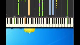 Barbara Streisand Way we were Piano tutorial by Synthesia [upl. by Notselrahc383]