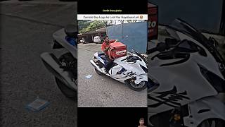 Rich Zomato food delivery Scam on Hayabusa superbike shorts bike rider zomato hayabusa swiggy [upl. by Ahgiel419]