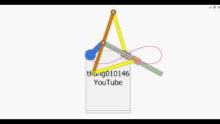 Drawing Lemniscate mechanism 2 [upl. by Llemrej]