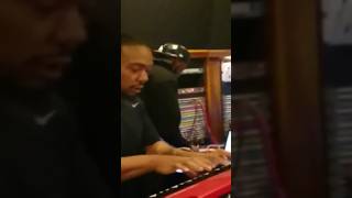 TimbalandDJ Mustard in Studio Making Beats [upl. by Allisan]