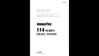 Komatsu SA6D114E2 114 Series  SEBM030800 Service manual [upl. by Aimit]