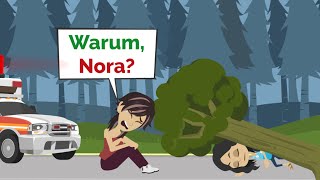 Nora STÜRZT  Deutsch Lernen  Learn German with Funny German Stories [upl. by Tidwell]