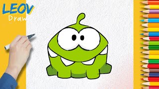 How to Draw Om Nom  Cut the Rope  как нарисовать ам няма [upl. by Abbottson]