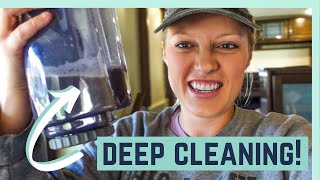 🧽 DEEP CLEANING THE RV  FULLTIME RV LIVING [upl. by Chellman462]